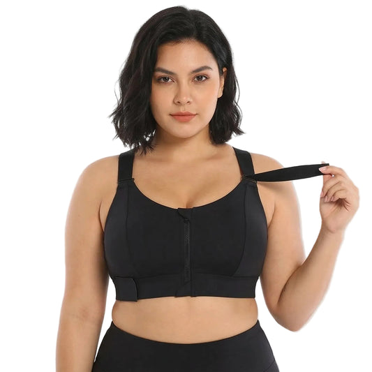 FlexFit Front‑Zip Adjustable Bra