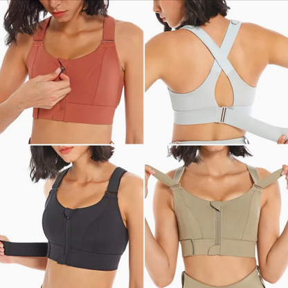 FlexFit Front‑Zip Adjustable Bra
